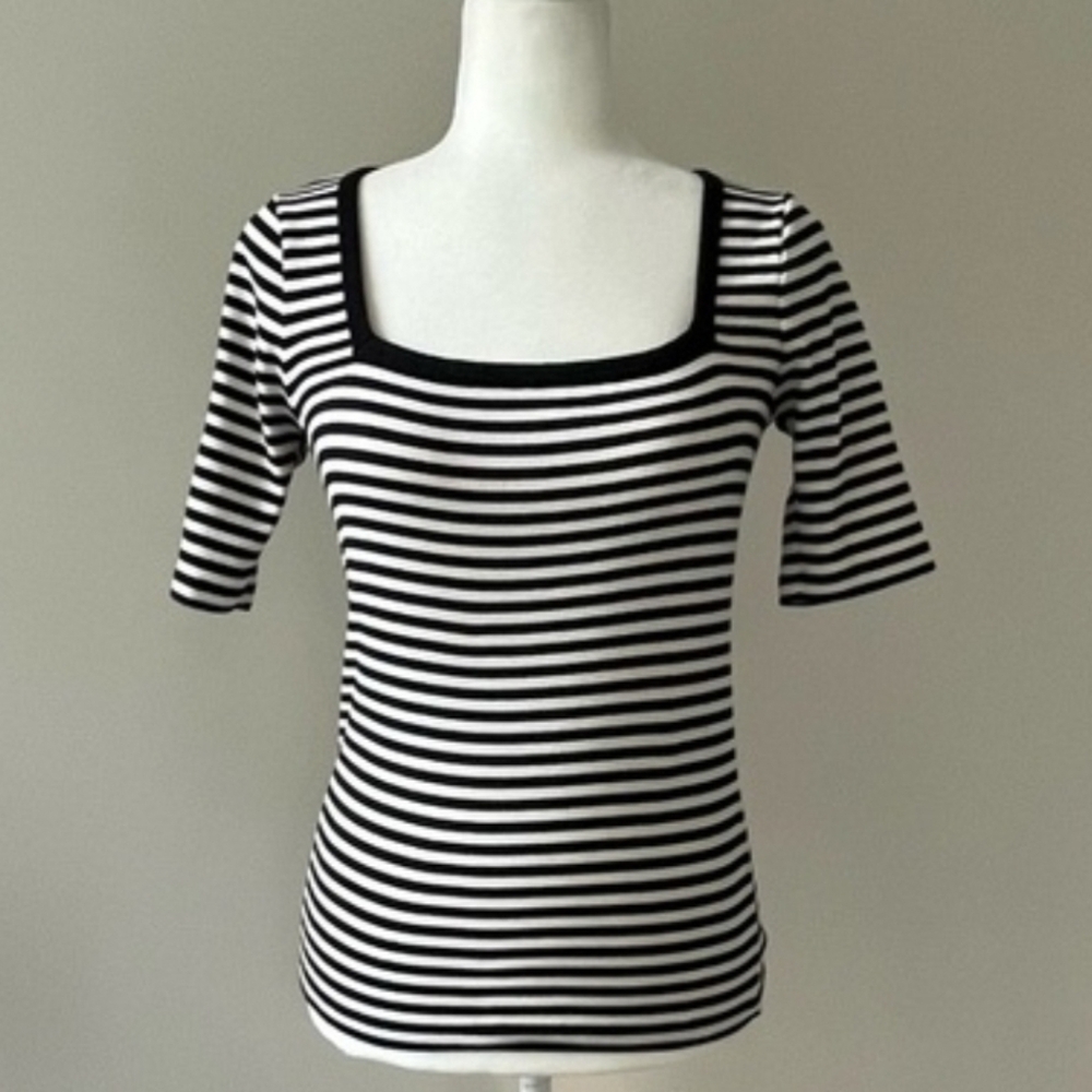 J. Crew Perfect Striped Short Sleeve Tee